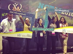 Students at NCTM Instagram Photobooth