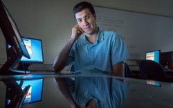 Dr. Amir Golnabi in his research lab