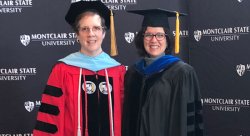 Marylu Dalton stands with her advisor Eileen Fernandez