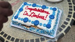 Dr. Limbere graduation cake