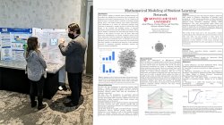 John O'Meara presenting at RUME 2023; Mathematical Modeling of Student Learning Network poster
