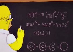 Homer Simpson solving Fermet's last equation