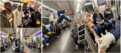 shakeyyjones with the Choreomathematics class on a train in NYC