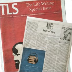 Image of the Times Literary Supplement and a featured article.