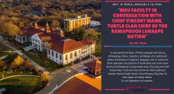 Flyer for May 6th event with Chief Vincent Mann