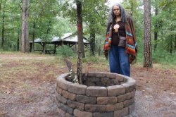 Photo of Tyrese Gould Jacinto infront of fire pit on Cohanzick Nature Preserve