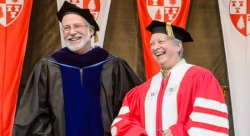 Dean Robert Prezant and Distinguished Alumni Award-winner Barbara Brummer