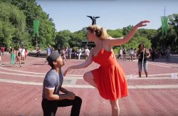 Musical Theatre alumni Amanda Phillips '11 and Joshua Dela Cruz '11 dance, twirl and get engaged in viral video.