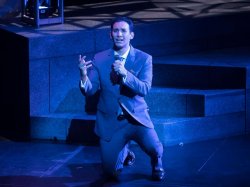 Ian Castro performing on stage