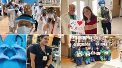 collage of photos of nurses