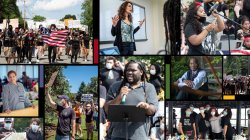 collage of students, faculty and staff - some taken at black lives matter protests