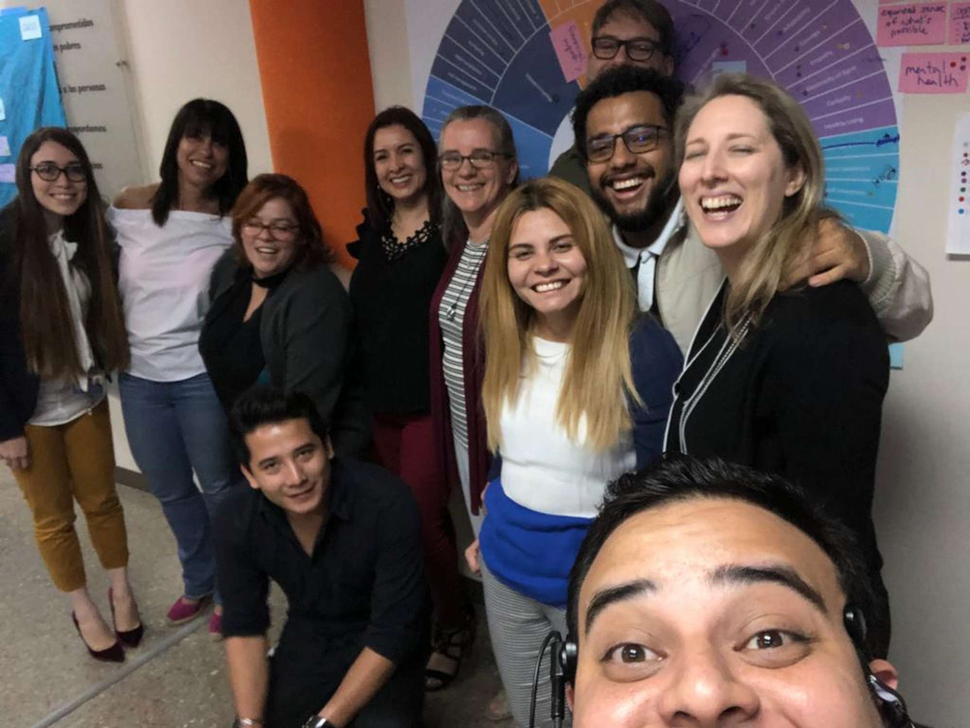 Jennifer Brown Urban (right) working with Youth Ready-Evoke grant partners at World Vision in Honduras. Photo taken February 2020.