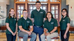 The New Jersey Natural Gas sponsored Green Team (taken in 2019) from left, Anneliese Dyer, Justin Bates, Juan Galindo Maza, Brianna Chandra and Carley Tran.