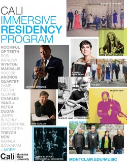 Image of a flyer for promoting the The Cali Immersive Residency program