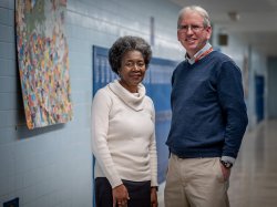 Professors Douglas Larkin and Sandra Adams