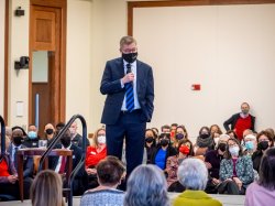 Junius Gonzales on stage