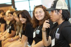 students seated in a row