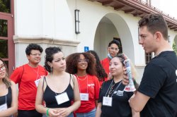 group of students on campus