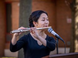 Karina Bloom playing flute