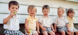 The Povolo quintuplets when they were toddlers