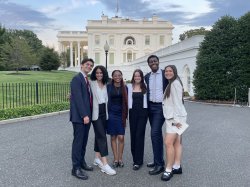 White House interns, including Richard Steiner-Otoo, pose for a photo in Washington, D.C.