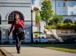 Oscaterin begins her last semester at Montclair State University, crossing campus with a sense of purpose as she pursues dual degrees in Child Advocacy and Policy and Family Science and Human Development.