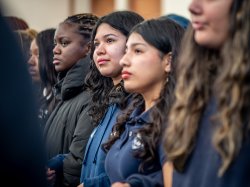 Row of conference attendees