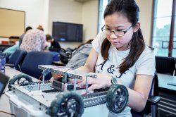 Gifted and Talented student participating in robotics course