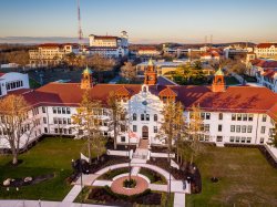 Aerial of Cole Hall.