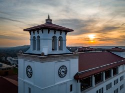 University Hall clock.