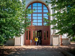 University Hall entrance.