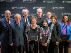 emeriti faculty with president and provost