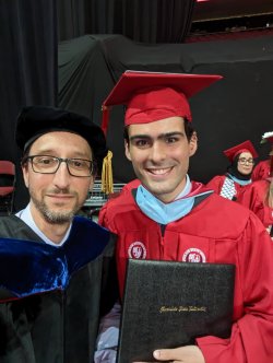 physics department chair with Master's graduate