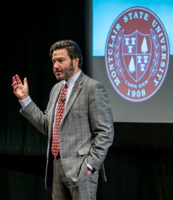 President Koppell giving a speech