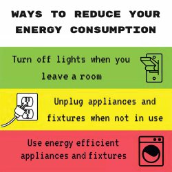 reducing energy consumption infographic