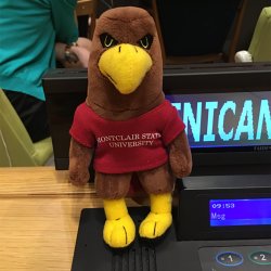 Rocky at the Dominican Republic desk before the debate