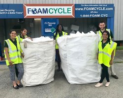 styrofoam collection at landfill