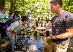 Dr. Josh Galster, instructs the 2019 Green Teams at the New Jersey School of Conservation.