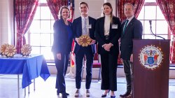 Matthew Murray and Morgan Nash receiving the NJDEP Governor’s Environmental Excellence Award on behalf of the Institute