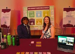 students working at the PSEG table as part of the Celebrate Montclair Spring Gala