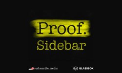 proof podcast logo in yellow with black background