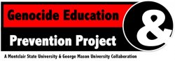 Logo for the Genocide Education and Prevention Project -- A Montclair State University and George Mason University Collaboration