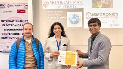 Dr. Aparna Varde with best paper award at IEMTRONICS