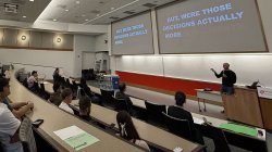 Jim Caruso presenting an AI seminar