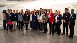 Montclair State group photo of students faculty and staff touring the NYSE