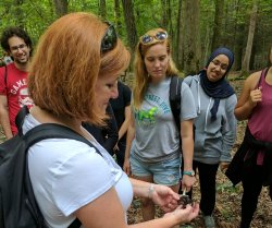 Amy Tuininga and Green Team sustainability students.