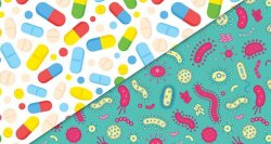 Color graphic about antibiotics