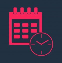 graphic of a calendar and clock