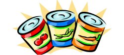 Graphic of food cans.