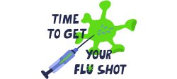 Graphic of a flu bug, Time to Get Your Flu Shot